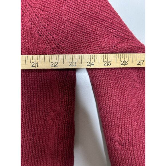 Croft Barrow Sweater Vintage Red Button Up Cardigan Christmas Snowmen Size 1X - Picture 6 of 9